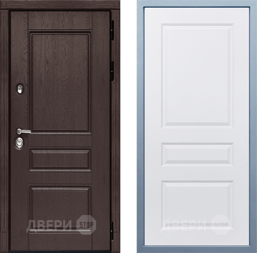 Входная металлическая Дверь Дива МД-90 Д-13 Белый в Яхроме