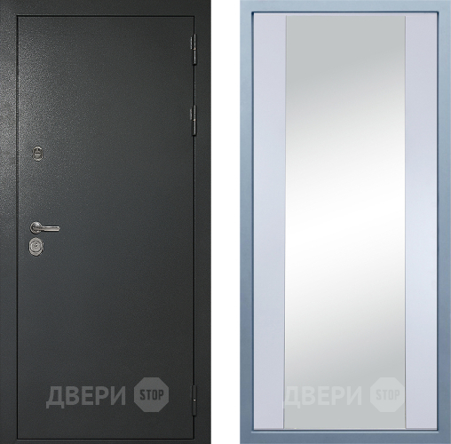 Дверь Дива МД-40 Титан Д-15 Зеркало Белый в Яхроме