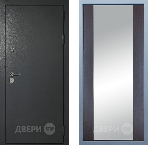Входная металлическая Дверь Дива МД-40 Титан Д-15 Зеркало Венге в Яхроме