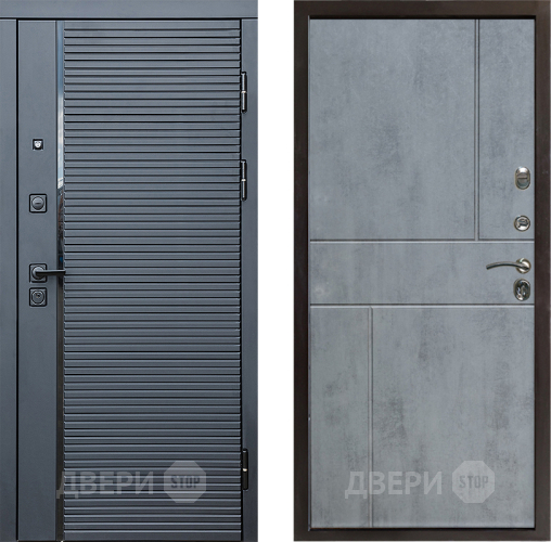 Дверь Престиж Черная Линия Горизонт Бетон темный в Яхроме