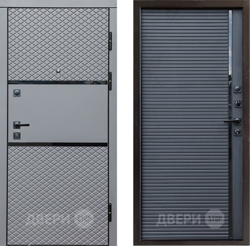 Входная металлическая Дверь Престиж Ромб Porte Черный кварц в Яхроме