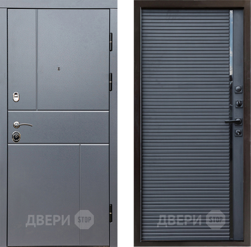 Входная металлическая Дверь Престиж Горизонт Грэй Porte Черный кварц в Яхроме