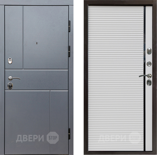 Входная металлическая Дверь Престиж Горизонт Грэй Porte Белый в Яхроме