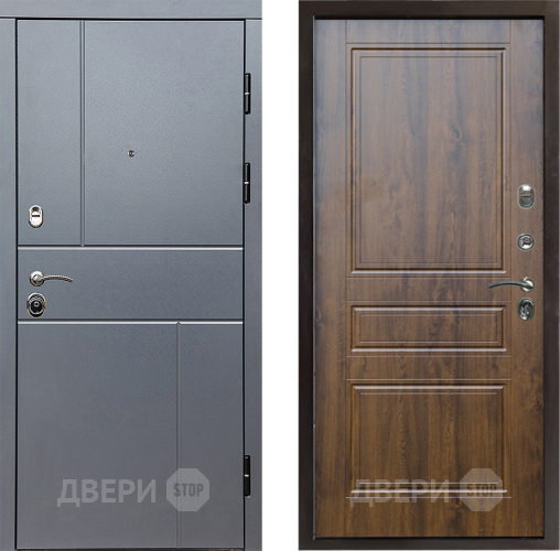 Входная металлическая Дверь Престиж Горизонт Грэй Классика Дуб в Яхроме