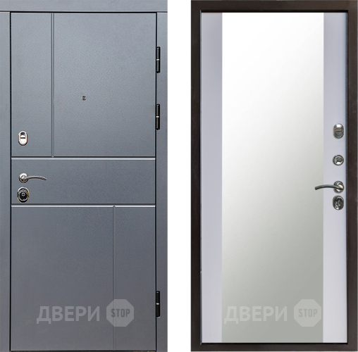 Дверь Престиж Горизонт Грэй Зеркало Белый софт в Яхроме