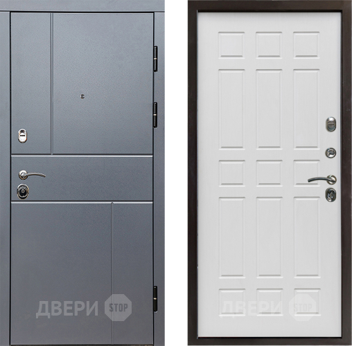 Входная металлическая Дверь Престиж Горизонт Грэй Спарта Белое дерево в Яхроме