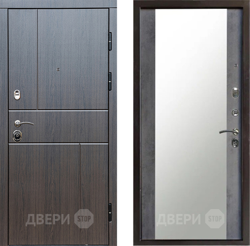 Дверь Престиж Горизонт Венге Зеркало Бетон темный в Яхроме