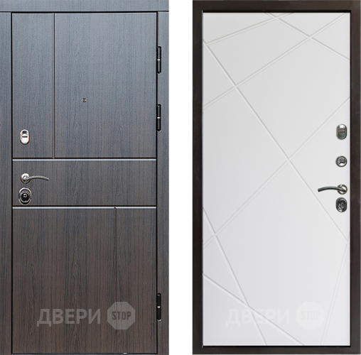 Входная металлическая Дверь Престиж Горизонт Венге Лучи Бетон белый в Яхроме