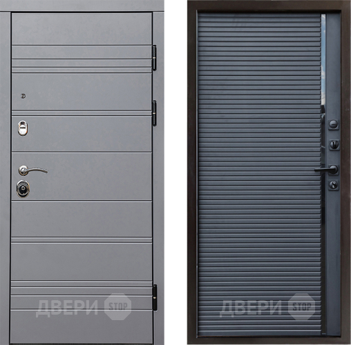 Входная металлическая Дверь Престиж Линия Грэй Porte Черный кварц в Яхроме