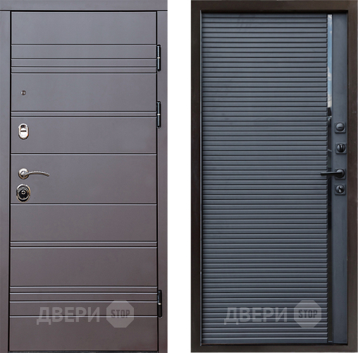 Входная металлическая Дверь Престиж Линия Браун Porte Черный кварц в Яхроме