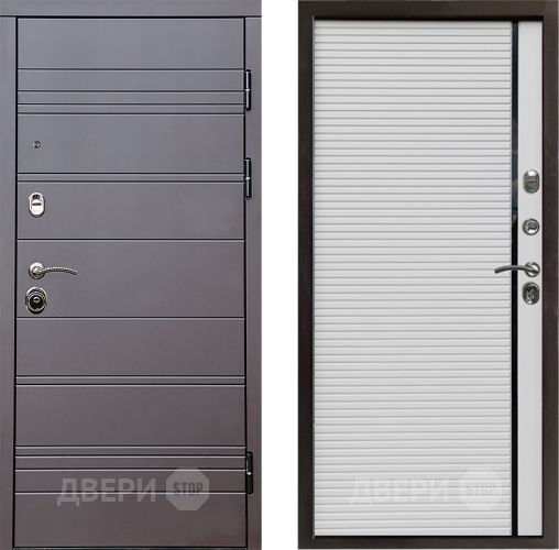 Входная металлическая Дверь Престиж Линия Браун Porte Белый в Яхроме