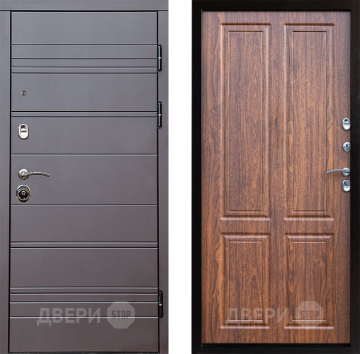 Входная металлическая Дверь Престиж Линия Браун Премиум Орех светлый в Яхроме