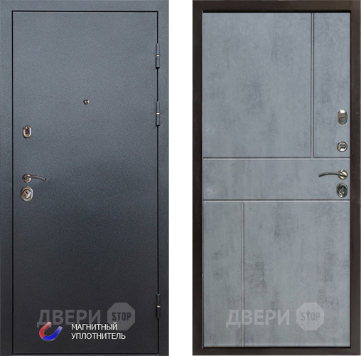Входная металлическая Дверь Престиж Графит Горизонт Бетон темный в Яхроме
