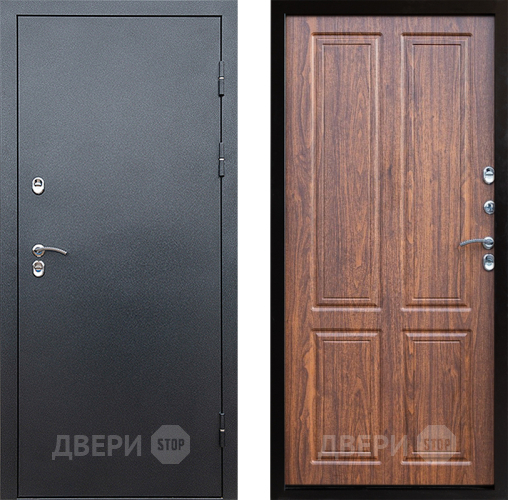 Входная металлическая Дверь Престиж TERMO с терморазрывом Снегирь Серебро Премиум Орех светлый в Яхроме