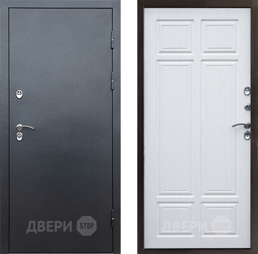 Входная металлическая Дверь Престиж TERMO с терморазрывом Снегирь Серебро Премиум Лиственница белая в Яхроме