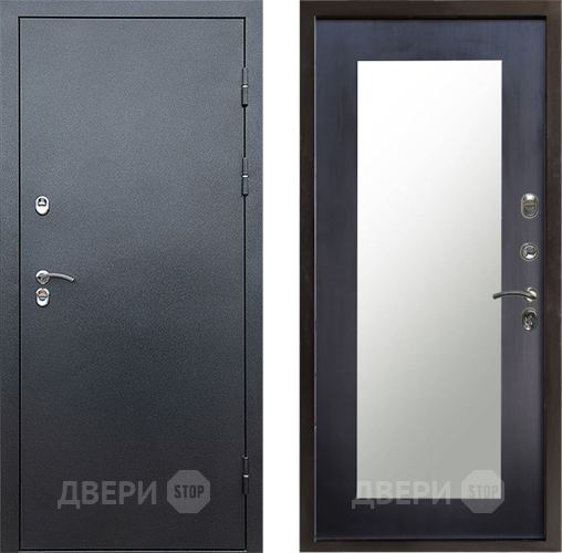 Дверь Престиж TERMO с терморазрывом Снегирь Серебро Зеркало пастораль Венге в Яхроме