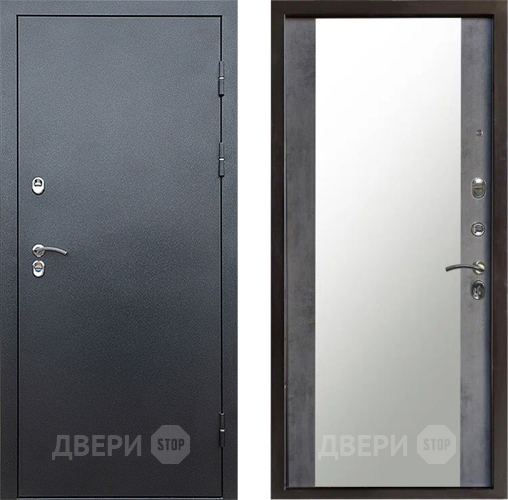 Дверь Престиж TERMO с терморазрывом Снегирь Серебро Зеркало Бетон темный в Яхроме