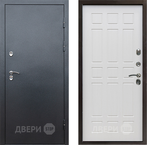 Входная металлическая Дверь Престиж TERMO с терморазрывом Снегирь Серебро Спарта Лиственница белая в Яхроме