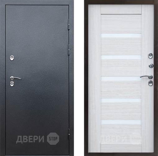 Входная металлическая Дверь Престиж TERMO с терморазрывом Снегирь Серебро Царга Лиственница белая в Яхроме