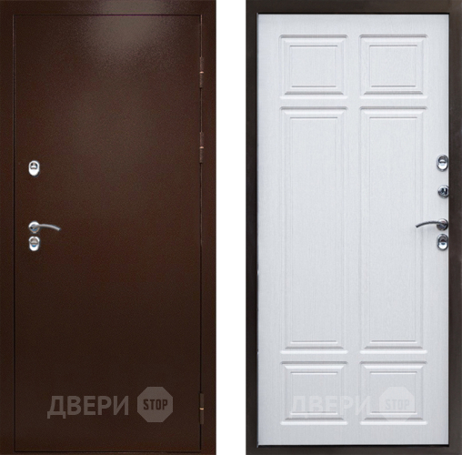 Входная металлическая Дверь Престиж TERMO с терморазрывом Снегирь Медь Премиум Лиственница белая в Яхроме