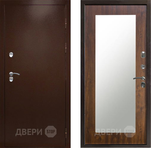 Дверь Престиж TERMO с терморазрывом Снегирь Медь Зеркало пастораль Дуб в Яхроме