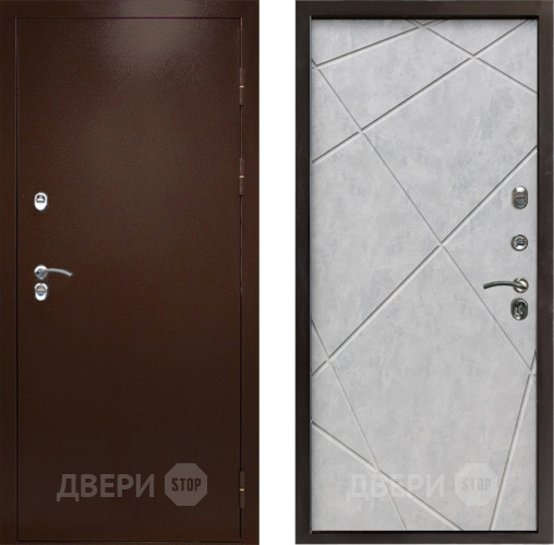 Входная металлическая Дверь Престиж TERMO с терморазрывом Снегирь Медь Лучи Бетон светлый в Яхроме