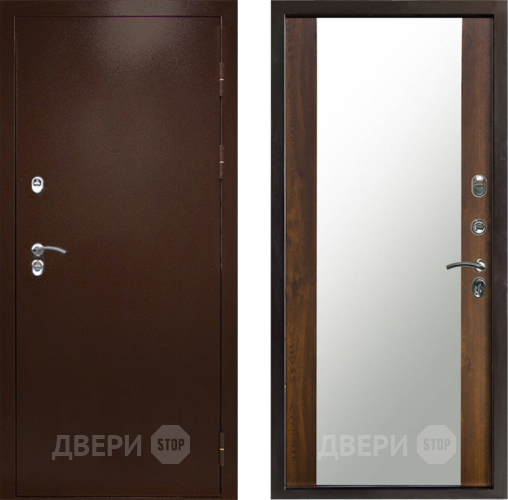 Дверь Престиж TERMO с терморазрывом Снегирь Медь Зеркало Дуб в Яхроме