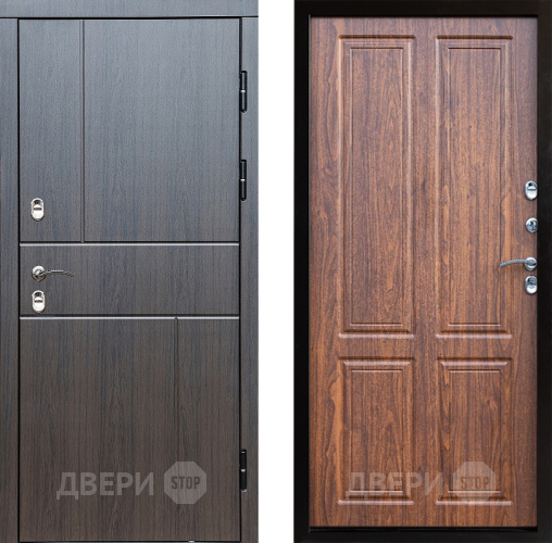 Входная металлическая Дверь Престиж TERMO с терморазрывом Горизонт Венге Премиум Орех светлый в Яхроме