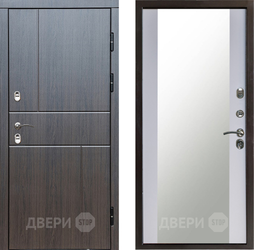 Дверь Престиж TERMO с терморазрывом Горизонт Венге Зеркало Белый софт в Яхроме