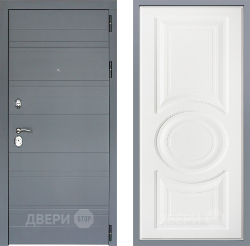 Дверь Заводские двери Лира Софт графит Неаполь Лофт белый в Яхроме