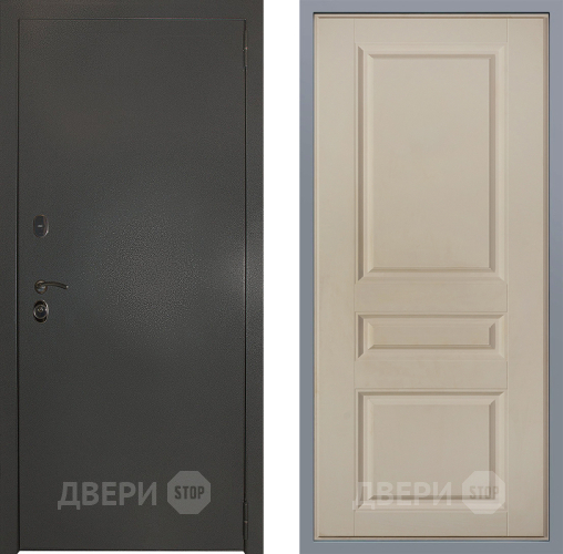 Дверь Заводские двери Эталон 3к антик серебро Стокгольм Шампань в Яхроме