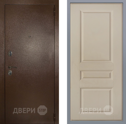 Дверь Заводские двери Эталон 3к антик медь Стокгольм Шампань в Яхроме