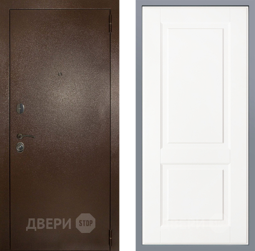 Дверь Заводские двери Эталон 3к антик медь Доррен Белый софт в Яхроме