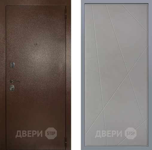 Дверь Заводские двери Эталон 3к антик медь Флитта Грей софт в Яхроме