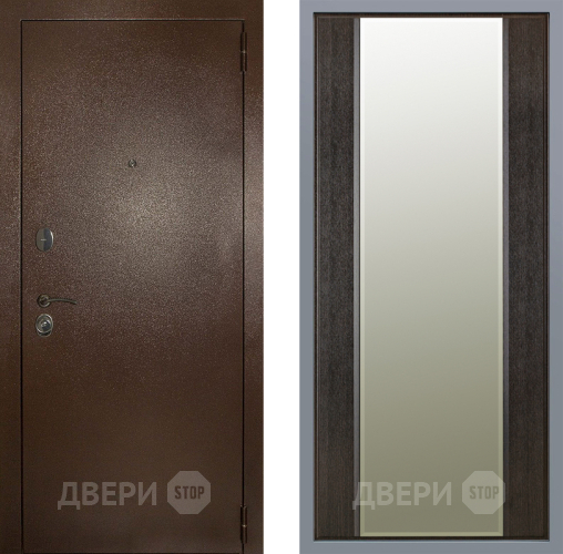 Дверь Заводские двери Эталон 3к антик медь Зеркало Макси Венге в Яхроме