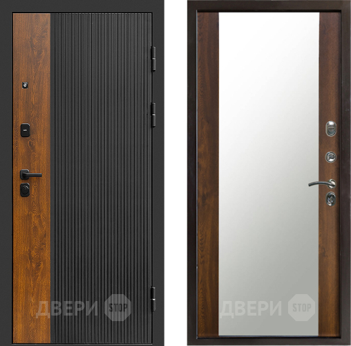 Входная металлическая Дверь Престиж Prestizh Зеркало Дуб в Яхроме