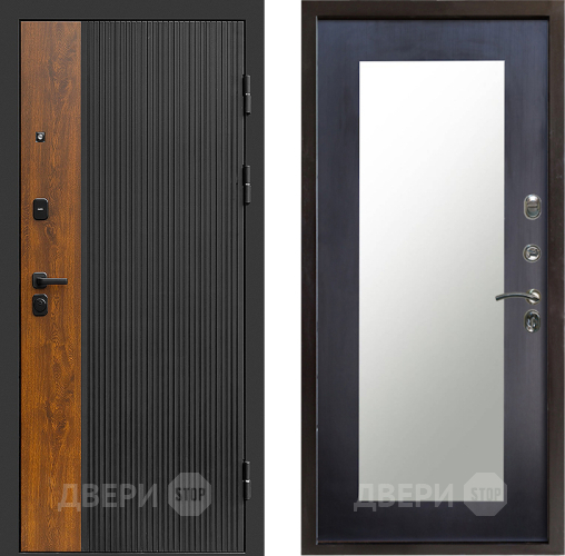 Входная металлическая Дверь Престиж Prestizh Зеркло Пастораль Венге в Яхроме