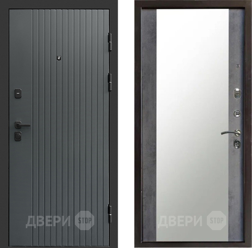 Дверь Престиж Tvist Grey Зеркало Бетон темный в Яхроме