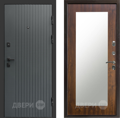 Дверь Престиж Tvist Grey Зеркло Пастораль Дуб в Яхроме