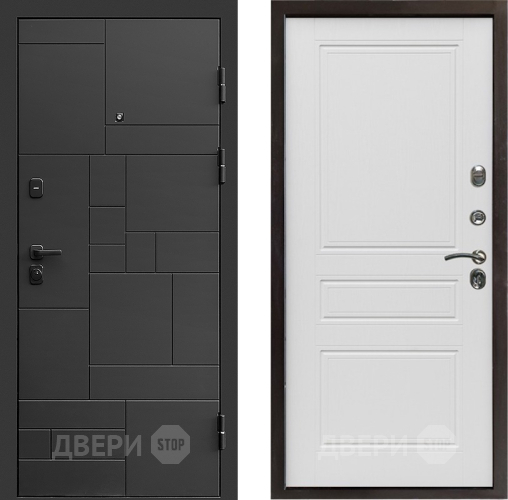 Входная металлическая Дверь Престиж Kvadro Классика Лиственница белая в Яхроме