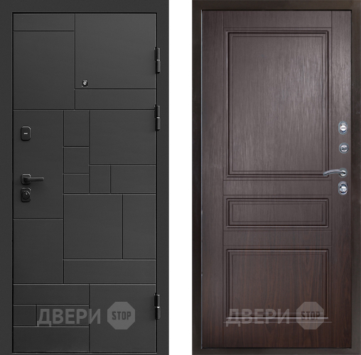 Входная металлическая Дверь Престиж Kvadro Классика Венге в Яхроме