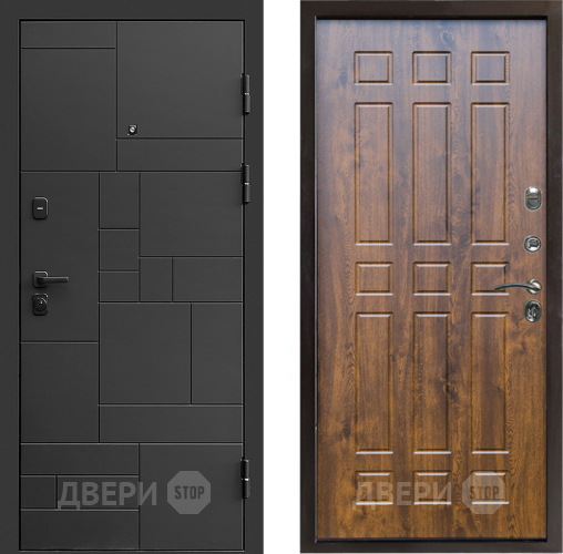 Входная металлическая Дверь Престиж Kvadro Спарта Дуб в Яхроме