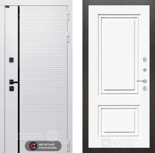 Дверь Лабиринт (LABIRINT) Royal 26 Белый (RAL-9003) в Яхроме