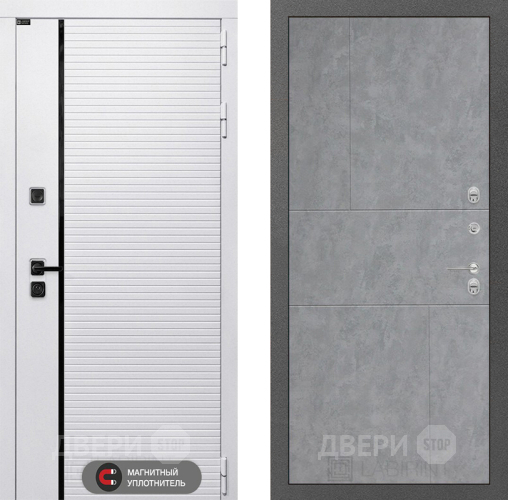 Входная металлическая Дверь Лабиринт (LABIRINT) Royal 21 Бетон светлый в Яхроме