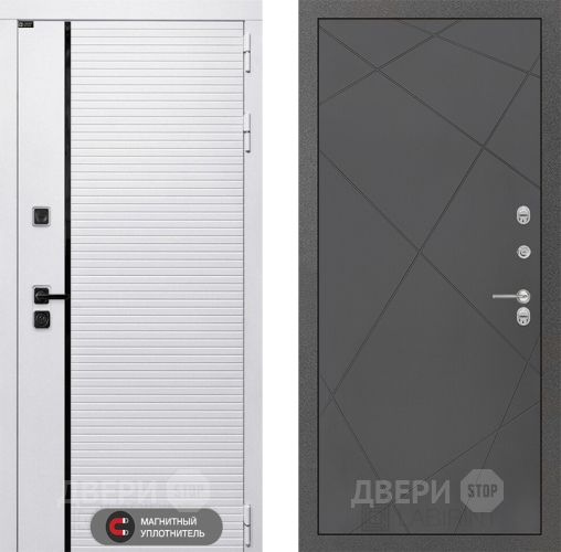 Входная металлическая Дверь Лабиринт (LABIRINT) Royal 24 Графит софт в Яхроме