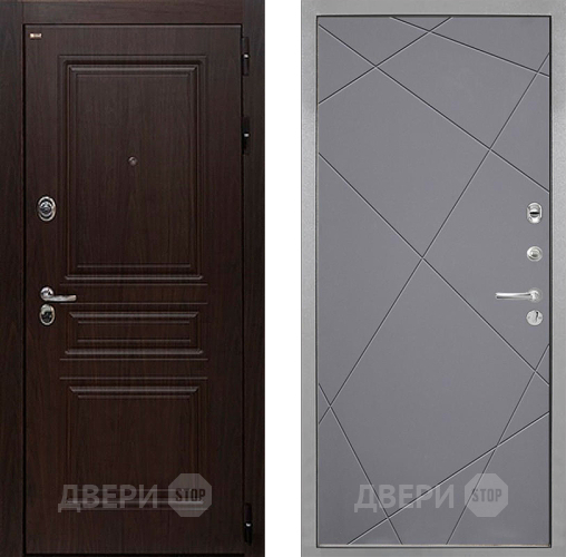 Дверь Интекрон (INTECRON) Брайтон Тиковое Дерево Лучи-М Графит софт в Яхроме