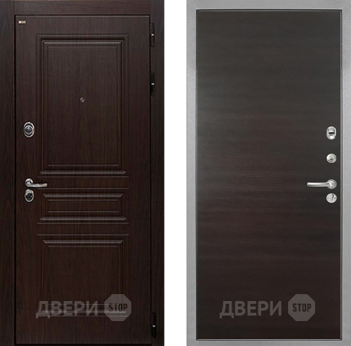 Входная металлическая Дверь Интекрон (INTECRON) Брайтон Тиковое Дерево Гладкая Эковенге поперечный в Яхроме