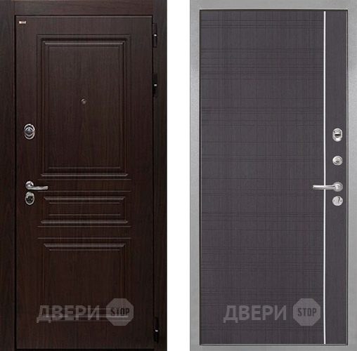 Входная металлическая Дверь Интекрон (INTECRON) Брайтон Тиковое Дерево В-07 с молдингом Венге в Яхроме