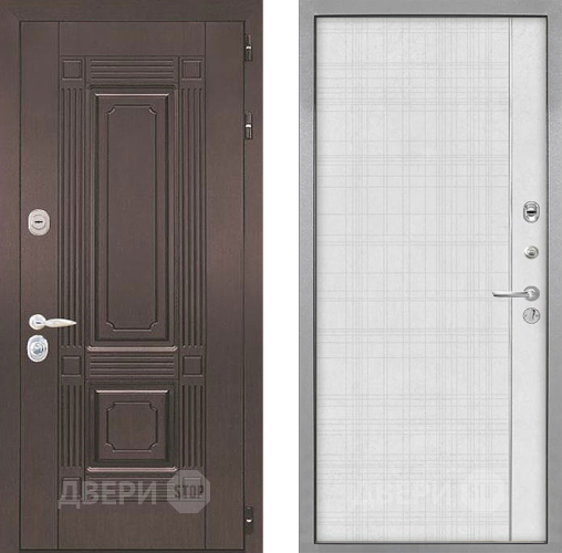 Входная металлическая Дверь Интекрон (INTECRON) Италия В-07 с молдингом Лофт белый в Яхроме