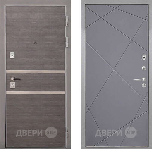 Дверь Интекрон (INTECRON) Неаполь Лучи-М Графит софт в Яхроме